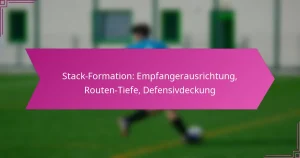 Stack-Formation: Empfangerausrichtung, Routen-Tiefe, Defensivdeckung