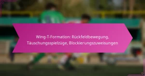 Wing-T-Formation: Rückfeldbewegung, Täuschungsspielzüge, Blockierungszuweisungen