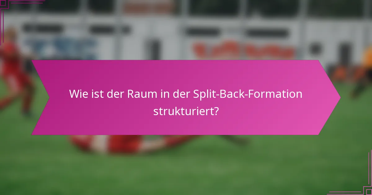 Wie ist der Raum in der Split-Back-Formation strukturiert?